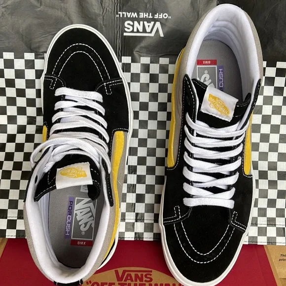 Vans BMX Sk8-Hi Black/Grey/Gold Women’s sneakers - Picture 13 of 16